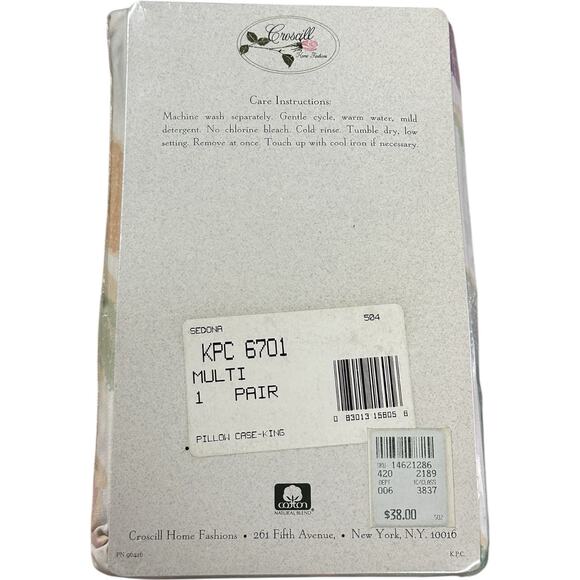 Vintage 5 Piece Croscill Home Fashions King Sheet Set Window Valance Sedona USA - Picture 5 of 6